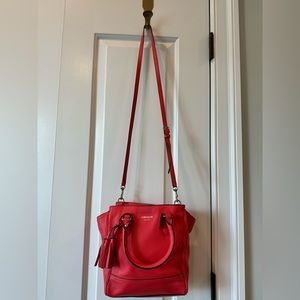 Coach Red Top Handle Crossbody Bag